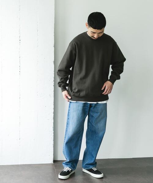 URBAN RESEARCH DOORS（アーバンリサーチドアーズ）の「裏起毛クルーネックスウェット（スウェット・メンズ・グレー系その他/チャコールグレー/グリーン系その他/ネイビー・LARGE/MEDIUM）」の20枚目の写真