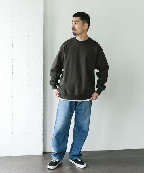 URBAN RESEARCH DOORS（アーバンリサーチドアーズ）の「裏起毛クルーネックスウェット（スウェット・メンズ・グレー系その他/チャコールグレー/グリーン系その他/ネイビー・LARGE/MEDIUM）」の21枚目の写真