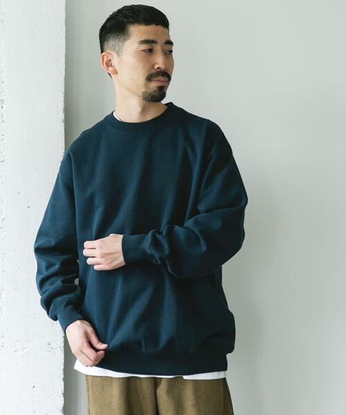 URBAN RESEARCH DOORS（アーバンリサーチドアーズ）の「裏起毛クルーネックスウェット（スウェット・メンズ・グレー系その他/チャコールグレー/グリーン系その他/ネイビー・LARGE/MEDIUM）」の8枚目の写真