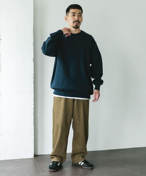 URBAN RESEARCH DOORS（アーバンリサーチドアーズ）の「裏起毛クルーネックスウェット（スウェット・メンズ・グレー系その他/チャコールグレー/グリーン系その他/ネイビー・LARGE/MEDIUM）」の14枚目の写真