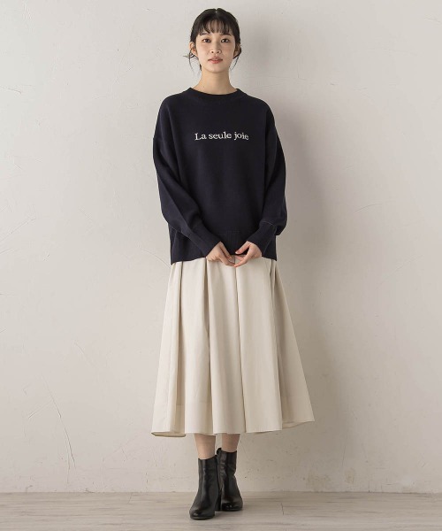 Droite lautreamont（ドロワットロートレアモン）の「【WEB限定】ロゴニット≪手洗い可能≫（ニット/セーター・レディース・ネイビー/ライトグレー/ブラウン・M）」の21枚目の写真