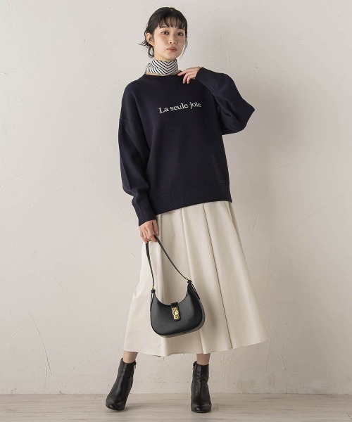 Droite lautreamont（ドロワットロートレアモン）の「【WEB限定】ロゴニット≪手洗い可能≫（ニット/セーター・レディース・ネイビー/ライトグレー/ブラウン・M）」の22枚目の写真