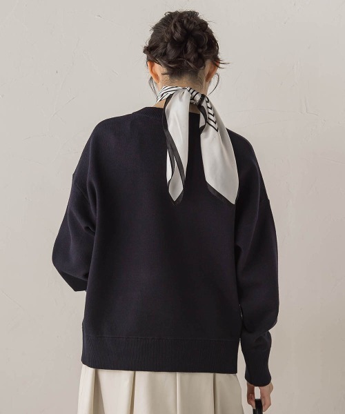 Droite lautreamont（ドロワットロートレアモン）の「【WEB限定】ロゴニット≪手洗い可能≫（ニット/セーター・レディース・ネイビー/ライトグレー/ブラウン・M）」の20枚目の写真