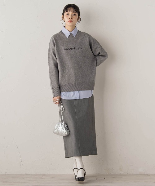 Droite lautreamont（ドロワットロートレアモン）の「【WEB限定】ロゴニット≪手洗い可能≫（ニット/セーター・レディース・ネイビー/ライトグレー/ブラウン・M）」の10枚目の写真