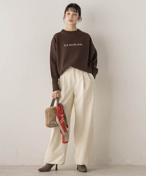 Droite lautreamont（ドロワットロートレアモン）の「【WEB限定】ロゴニット≪手洗い可能≫（ニット/セーター・レディース・ネイビー/ライトグレー/ブラウン・M）」の15枚目の写真