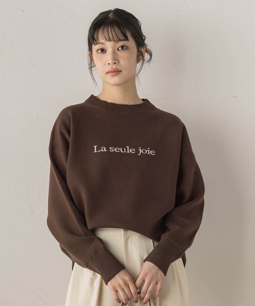 Droite lautreamont（ドロワットロートレアモン）の「【WEB限定】ロゴニット≪手洗い可能≫（ニット/セーター・レディース・ネイビー/ライトグレー/ブラウン・M）」の13枚目の写真