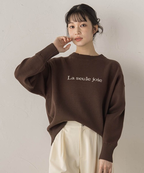 Droite lautreamont（ドロワットロートレアモン）の「【WEB限定】ロゴニット≪手洗い可能≫（ニット/セーター・レディース・ネイビー/ライトグレー/ブラウン・M）」の14枚目の写真