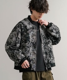 Rocky Monroe(ロッキーモンロー)のオーバーサイズゴブラン織りヴィンテージフラワーMA-1/総柄フライトジャケット(MA-1)