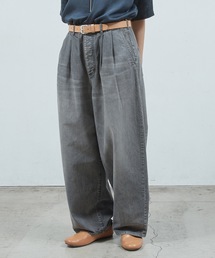 Dulcamara（ドゥルカマラ）の「デニムシンプル2タックワ イドPT（デニムパンツ）」