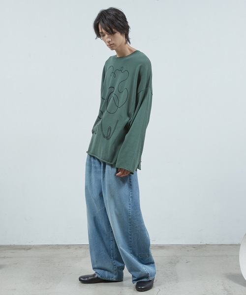 Dulcamara（ドゥルカマラ）の「デニムシンプル2タックワ イドPT（デニムパンツ・メンズ・インディゴブルー/ブラック・0/1/2）」の4枚目の写真