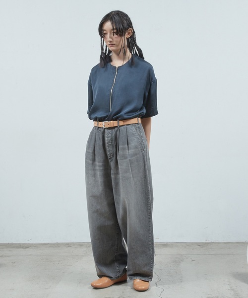 Dulcamara（ドゥルカマラ）の「デニムシンプル2タックワ イドPT（デニムパンツ・メンズ・インディゴブルー/ブラック・0/1/2）」の7枚目の写真