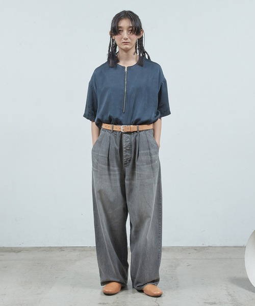 Dulcamara（ドゥルカマラ）の「デニムシンプル2タックワ イドPT（デニムパンツ・メンズ・インディゴブルー/ブラック・0/1/2）」の10枚目の写真