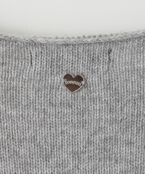 RONRON（ロンロン）の「KNOT V NECK SHORT SLEEVE KNIT GREY（Tシャツ/カットソー・レディース・その他・FREE）」の6枚目の写真