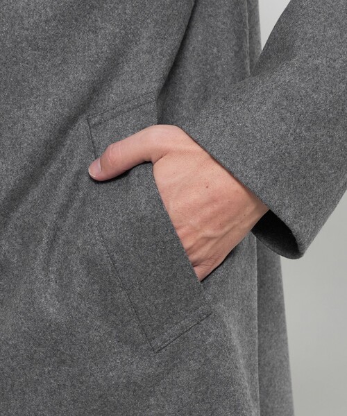 MACKINTOSH LONDON（マッキントッシュ ロンドン）の「【WEB・一部店舗限定】【DUNFORD】ウールメルトンステンカラーコート（ステンカラーコート・メンズ・チャコールグレー/ネイビー/グリーン系その他5・40/38/42）」の12枚目の写真