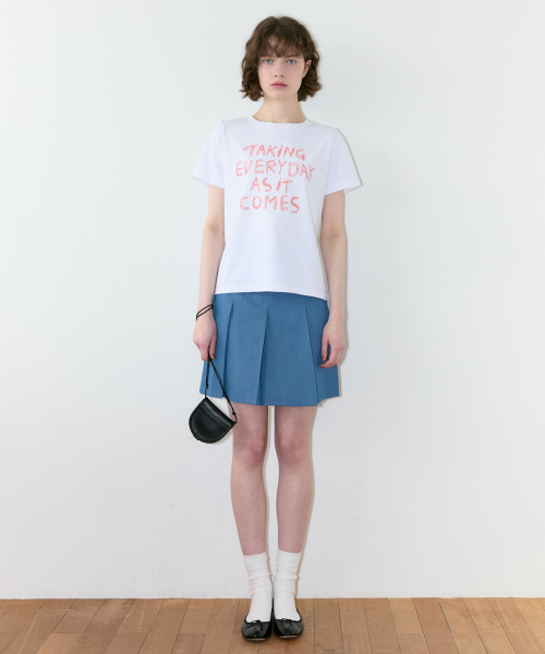 SINOON(シヌーン)の「Every Day T-Shirt (White)(Tシャツ/カットソー・レディース・ホワイト・FREE)」の2枚目の写真