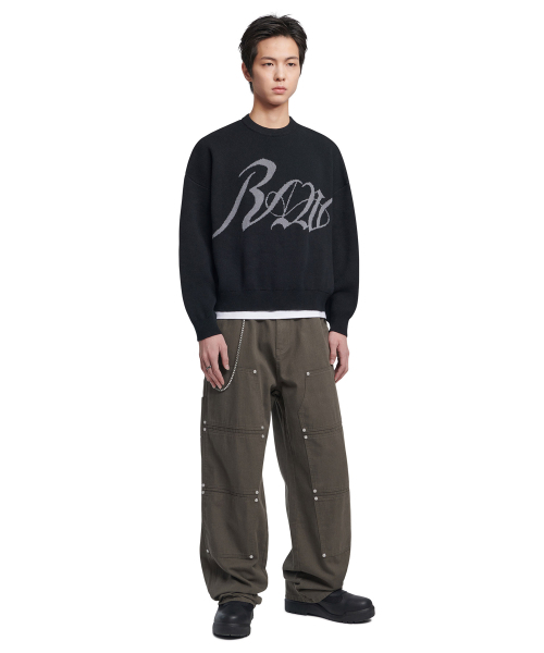 NOMANUAL（NOMANUAL）の「RAW JACQUARD KNIT - BLACK（ニット/セーター・レディース・その他・SMALL/MEDIUM/LARGE/X-LARGE）」の3枚目の写真