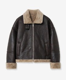 VTWO（ブイツー）の「70238 クロップコーティングムートン_ブラウン（ムートンコート）」