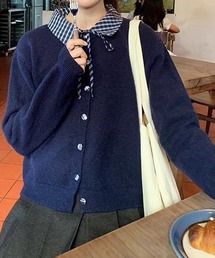 ファー」に該当するカーディガン/ボレロ（ブルー・ネイビー/青色系