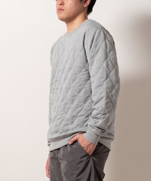 BAYBLO(ベイブロ)の「(SA) キルティング 無地 ワイド トレーナー(スウェット・メンズ・ブラウン/ブラック/アイボリー/グレー・M/L/LL)」の7枚目の写真