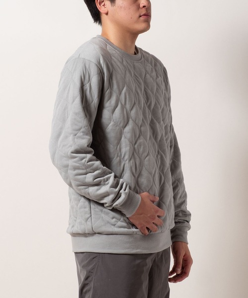 BAYBLO(ベイブロ)の「(SA) キルティング 無地 ワイド トレーナー(スウェット・メンズ・ブラウン/ブラック/アイボリー/グレー・M/L/LL)」の8枚目の写真