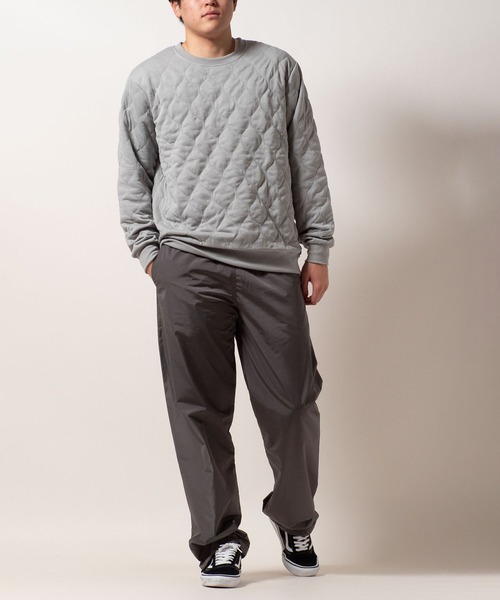 BAYBLO(ベイブロ)の「(SA) キルティング 無地 ワイド トレーナー(スウェット・メンズ・ブラウン/ブラック/アイボリー/グレー・M/L/LL)」の9枚目の写真