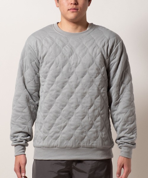 BAYBLO(ベイブロ)の「(SA) キルティング 無地 ワイド トレーナー(スウェット・メンズ・ブラウン/ブラック/アイボリー/グレー・M/L/LL)」の11枚目の写真