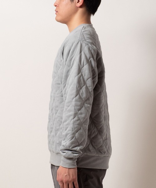 BAYBLO(ベイブロ)の「(SA) キルティング 無地 ワイド トレーナー(スウェット・メンズ・ブラウン/ブラック/アイボリー/グレー・M/L/LL)」の12枚目の写真