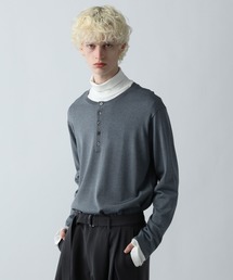 HARE | メランジヘンリーネックプルオーバー(HARE）(ニット/セーター)