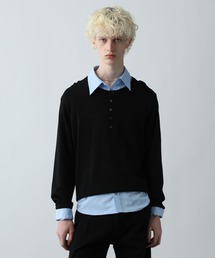 HARE | メランジヘンリーネックプルオーバー(HARE）(ニット/セーター)