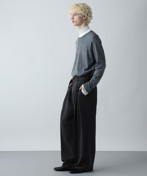 HARE（ハレ）の「メランジヘンリーネックプルオーバー(HARE）（ニット/セーター・メンズ・ブルー/ブラック/ホワイト・FREE）」の22枚目の写真