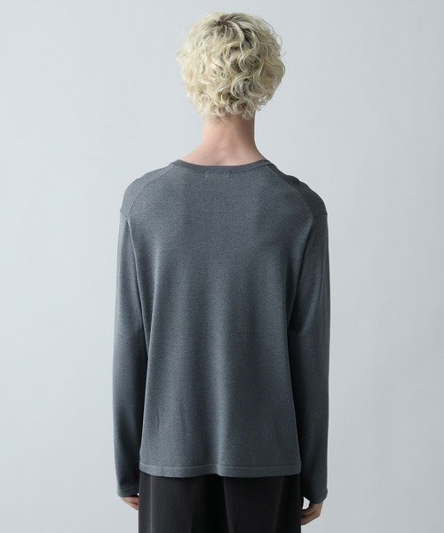 HARE（ハレ）の「メランジヘンリーネックプルオーバー(HARE）（ニット/セーター・メンズ・ブルー/ブラック/ホワイト・FREE）」の8枚目の写真