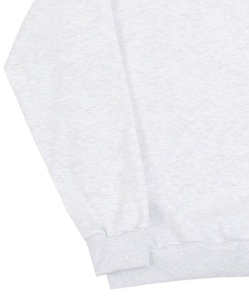 GRAVER（グレーバー）の「[ユニセックス]スモールドローイングスマイルスウェット_メランジホワイト（スウェット・レディース・ホワイト・LARGE/MEDIUM/SMALL/X-LARGE）」の5枚目の写真