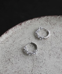 [silver925]ツイストパールフープピアス〈金属アレルギー対応〉