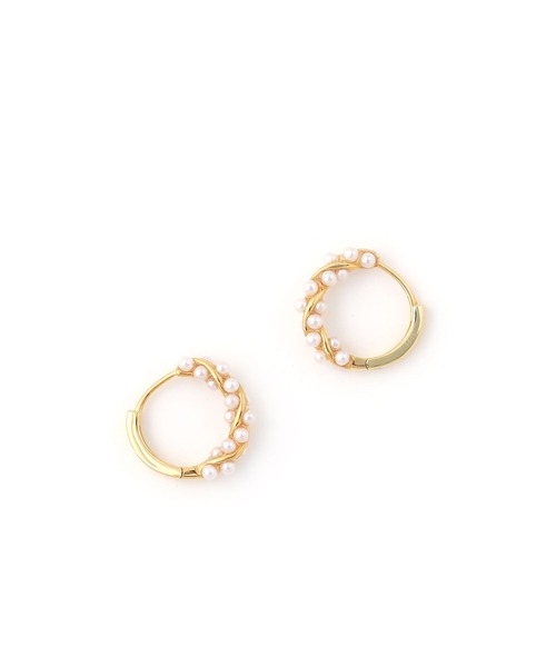 colleca la（コレカラ）の「[silver925]ツイストパールフープピアス〈金属アレルギー対応〉（ピアス（両耳用）・レディース・シルバー/ゴールド・FREE）」の9枚目の写真
