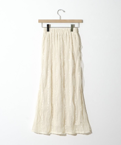 flower（フラワー）の「フラッフィーチュールスカート（スカート・レディース・アイボリー/ブラック・FREE）」の15枚目の写真