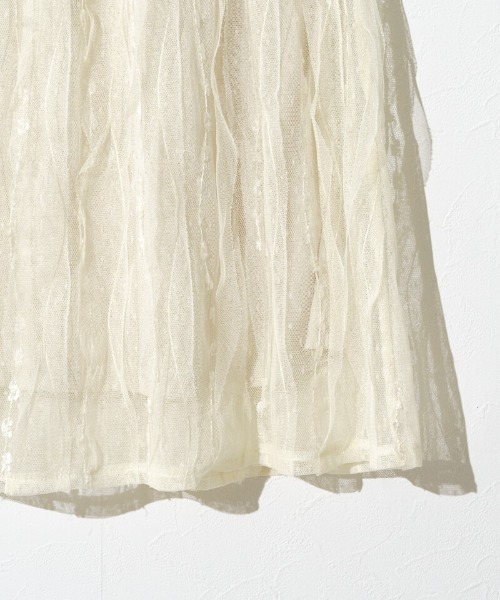 flower（フラワー）の「フラッフィーチュールスカート（スカート・レディース・アイボリー/ブラック・FREE）」の17枚目の写真