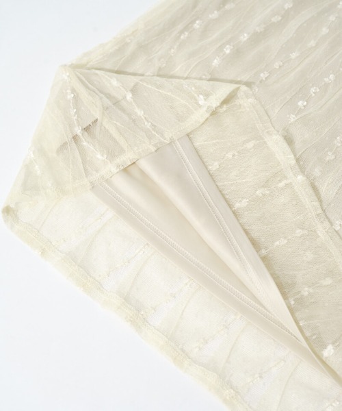 flower（フラワー）の「フラッフィーチュールスカート（スカート・レディース・アイボリー/ブラック・FREE）」の18枚目の写真