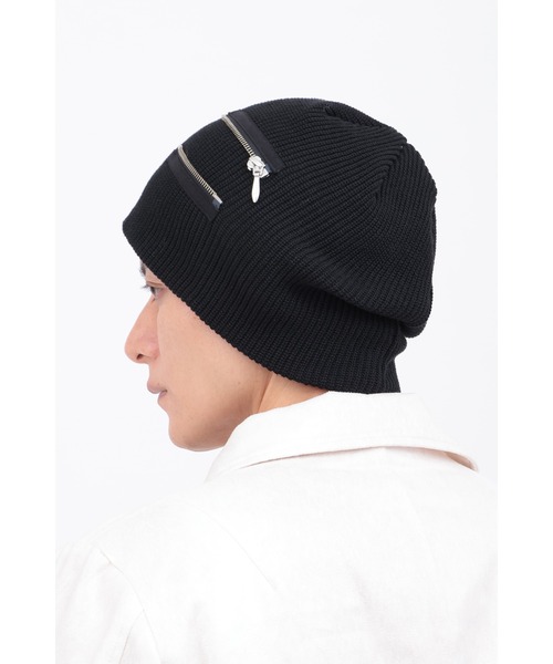 TORNADO MART（トルネードマート）の「ZIPｱｸｾﾝﾄﾆｯﾄｷｬｯﾌﾟ（ニットキャップ/ビーニー・メンズ・ブラック/グレー・FREE）」の4枚目の写真