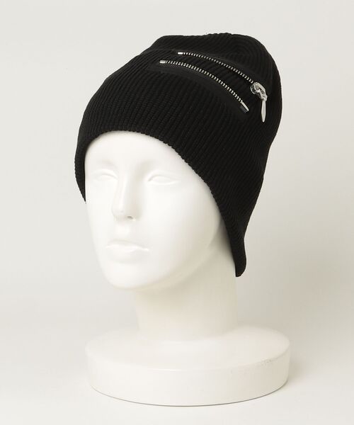 TORNADO MART（トルネードマート）の「ZIPｱｸｾﾝﾄﾆｯﾄｷｬｯﾌﾟ（ニットキャップ/ビーニー・メンズ・ブラック/グレー・FREE）」の5枚目の写真