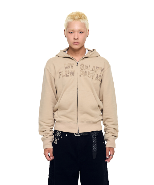 AAKAM(アーカム)の「Contrast Patch Zip-Up Hoodie (Beige)(パーカー・レディース・その他・1/2)」の7枚目の写真