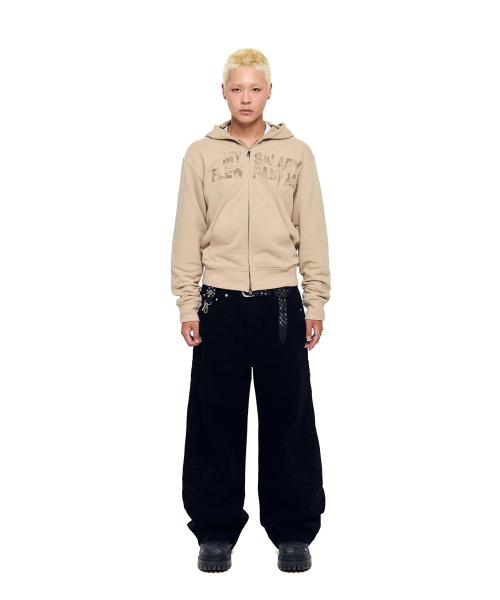 AAKAM(アーカム)の「Contrast Patch Zip-Up Hoodie (Beige)(パーカー・レディース・その他・1/2)」の9枚目の写真