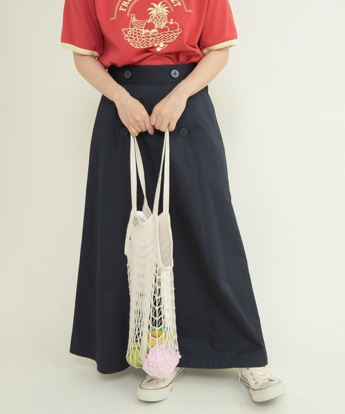 CHILD WOMAN（チャイルドウーマン）の「ツイル 後ろレースアップセーラースカート（スカート・レディース・ネイビー/ベージュ・36/38）」の19枚目の写真