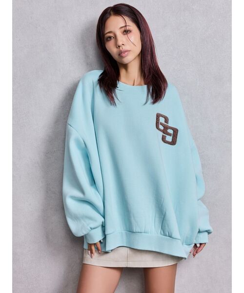 GYDA(ジェイダ)の「BOA GYDAPALS BRUSHEDスウェットトップス(スウェット・レディース・ブラック/スカイブルー/オフホワイト/ピンク・FREE)」の6枚目の写真