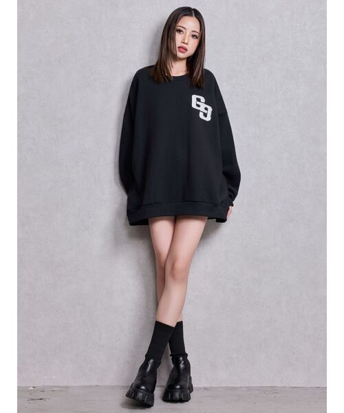 GYDA(ジェイダ)の「BOA GYDAPALS BRUSHEDスウェットトップス(スウェット・レディース・ブラック/スカイブルー/オフホワイト/ピンク・FREE)」の12枚目の写真