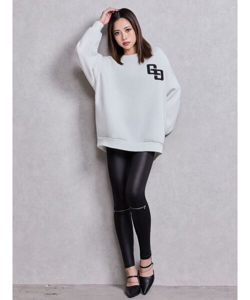 GYDA(ジェイダ)の「BOA GYDAPALS BRUSHEDスウェットトップス(スウェット・レディース・ブラック/スカイブルー/オフホワイト/ピンク・FREE)」の17枚目の写真