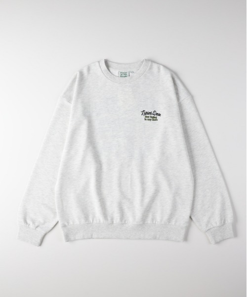 Right-on（ライトオン）の「【POWER TO THE PEOPLE】刺繍グラフィック クルーネック トレーナー (ストリートスタイル/ビンテージ感/リラックスシルエット)（スウェット・メンズ・ブラック/ブラウン/ライトグレー・L/XL/M）」の4枚目の写真