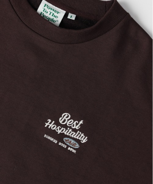 Right-on（ライトオン）の「【POWER TO THE PEOPLE】刺繍グラフィック クルーネック トレーナー (ストリートスタイル/ビンテージ感/リラックスシルエット)（スウェット・メンズ・ブラック/ブラウン/ライトグレー・L/XL/M）」の13枚目の写真