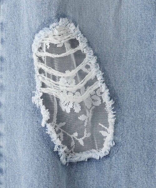 LOWRYS FARM（ローリーズファーム）の「レースデニム　601055（デニムパンツ・レディース・ブルー系その他5/ブルー系その他6/ブルー系その他4・SMALL/MEDIUM/LARGE）」の12枚目の写真