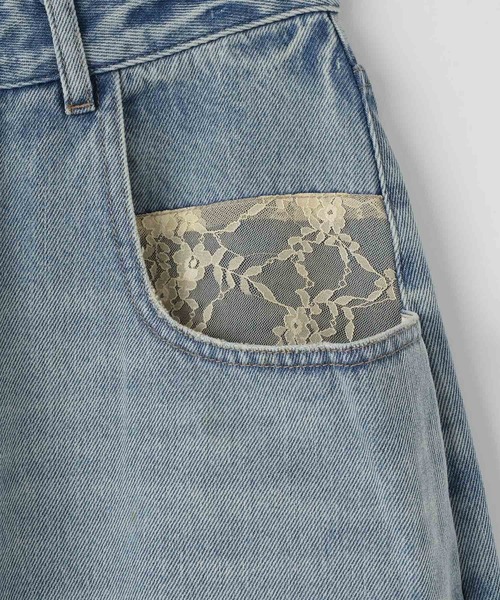 LOWRYS FARM（ローリーズファーム）の「レースデニム　601055（デニムパンツ・レディース・ブルー系その他5/ブルー系その他6/ブルー系その他4・SMALL/MEDIUM/LARGE）」の13枚目の写真