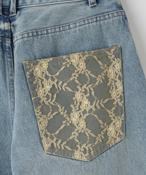 LOWRYS FARM（ローリーズファーム）の「レースデニム　601055（デニムパンツ・レディース・ブルー系その他5/ブルー系その他6/ブルー系その他4・SMALL/MEDIUM/LARGE）」の15枚目の写真